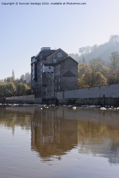 buro happold building Bath on a misty Autumnal mor Picture Board by Duncan Savidge