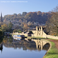 Buy canvas prints of Kennet and Avon Canal Autumn sunshine in Bath by Duncan Savidge