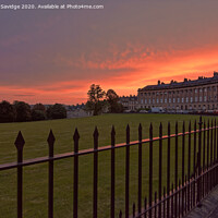 Buy canvas prints of Royal Crescent Bath at sunset  by Duncan Savidge