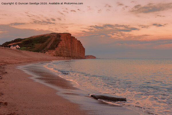 West Bay Cliff sunset Picture Board by Duncan Savidge