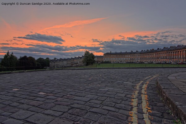 Royal Crescent sunset Picture Board by Duncan Savidge