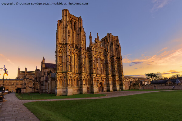 Sunset at Wells Cathedral  Picture Board by Duncan Savidge