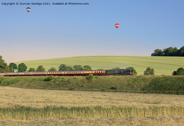 Steam train v the hot air balloon  Picture Board by Duncan Savidge