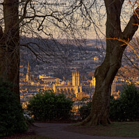 Buy canvas prints of Bath Abbey winter sunshine by Duncan Savidge
