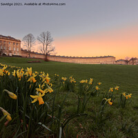 Buy canvas prints of Spring sunset at the Royal Crescent by Duncan Savidge