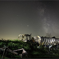 Buy canvas prints of Earth mover and the Milky Way by Warren Evans