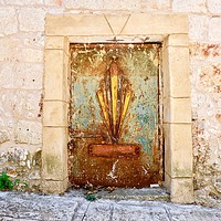 Buy canvas prints of Door, Neohori, Greece by John Robertson