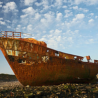 Buy canvas prints of Rusty Wreck, Roa Island by John Robertson