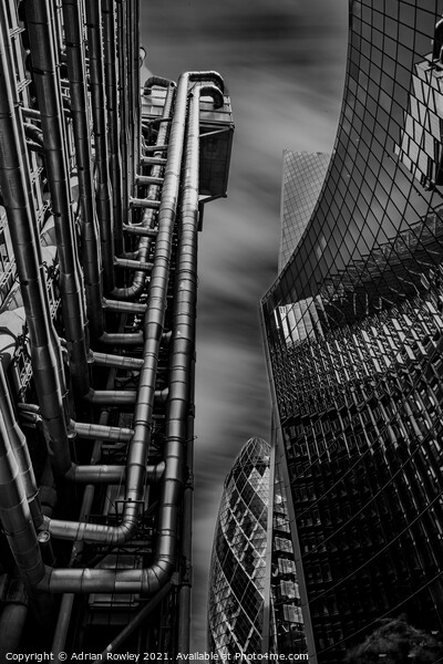 Lloyd's of London and The Gherkin Picture Board by Adrian Rowley