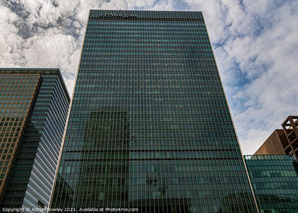 JP Morgan, Canary Wharf Picture Board by Adrian Rowley