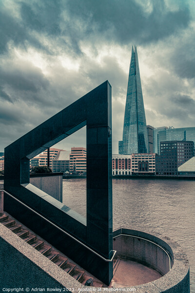 The Shard across the river Picture Board by Adrian Rowley