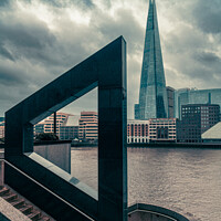Buy canvas prints of The Shard across the river by Adrian Rowley