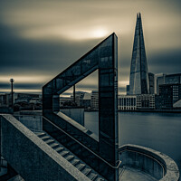 Buy canvas prints of The Shard across the river by Adrian Rowley