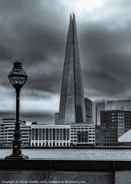The Shard across the river Picture Board by Adrian Rowley