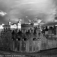 Buy canvas prints of The Tower of London monochrome after the storm by Adrian Rowley