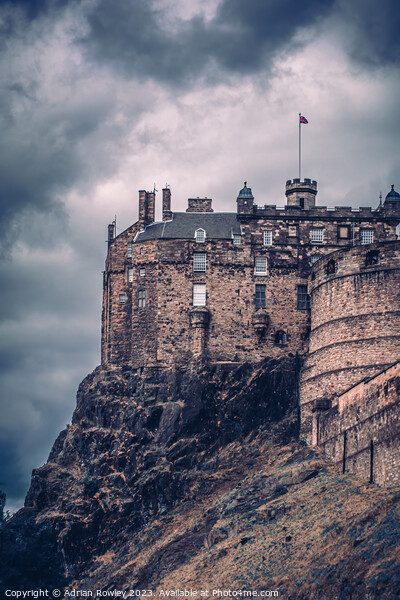 Enthralling Fortress on a Cloud-Covered Day Picture Board by Adrian Rowley