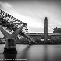 Buy canvas prints of The Tate Modern & The Millennium Bridge by Adrian Rowley