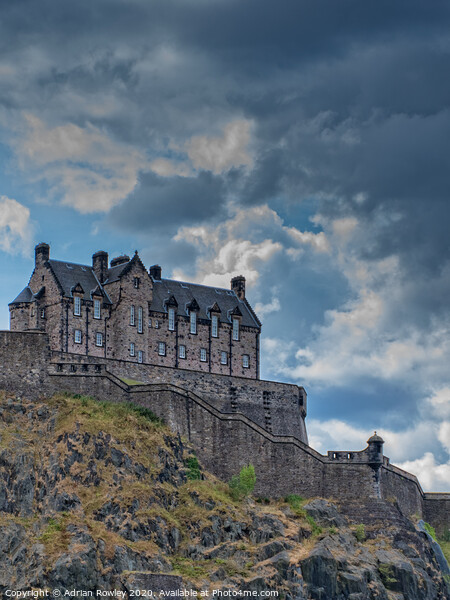 Majestic Edinburgh Castle at Sunset Picture Board by Adrian Rowley