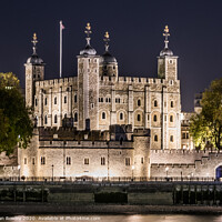 Buy canvas prints of The Tower of London at Nightfall by Adrian Rowley