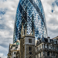 Buy canvas prints of The Gherkin by Adrian Rowley