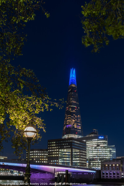 Blue hour at The Shard Picture Board by Adrian Rowley