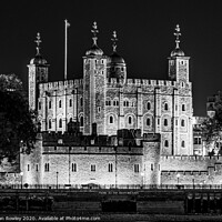 Buy canvas prints of The Tower in Monochrome by Adrian Rowley
