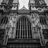 Buy canvas prints of Westminster Abbey in Monochrome by Adrian Rowley
