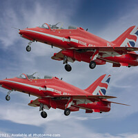 Buy canvas prints of Two of The Red Arrows by Adrian Rowley