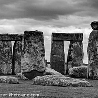 Buy canvas prints of Stonehenge Monochrome by Adrian Rowley