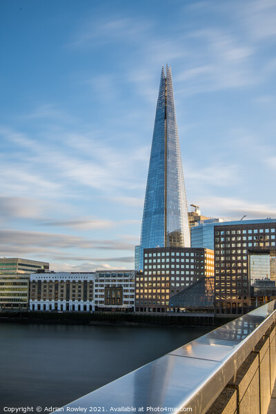 The Shard at Sunset Picture Board by Adrian Rowley