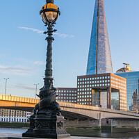 Buy canvas prints of The Shard of London from the Thames Path by Adrian Rowley