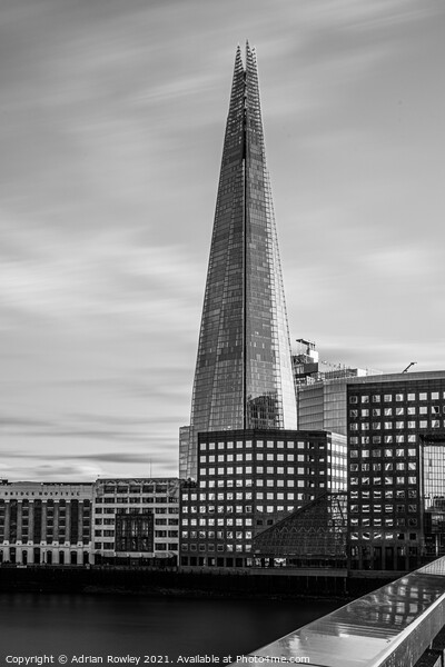 The Shard Monochrome Picture Board by Adrian Rowley