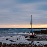 Buy canvas prints of Boat at sunset, Anglesey by Alex Skinner