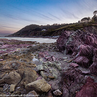 Buy canvas prints of Talland Bay Cornwall dramatic evening  light by Jim Peters