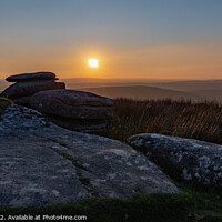Buy canvas prints of Sunset from Stowes Hill Bodmin Moor Cornwall by Jim Peters