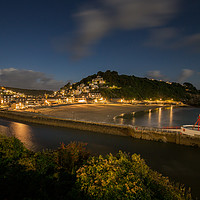 Buy canvas prints of Looe Beach and Banjo Pier late evening by Jim Peters