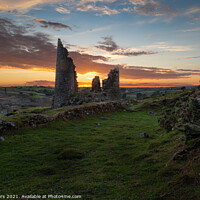 Buy canvas prints of Sunset over Pearce's  mineshaft on Bodmin Moor  by Jim Peters