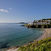Buy canvas prints of Looe Beach in the bright morning sunshine by Jim Peters
