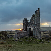 Buy canvas prints of Sunrise at silver mine Bodmin Moor Cornwall by Jim Peters