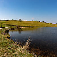 Buy canvas prints of Siblyback Lake in the spring sunshine by Jim Peters