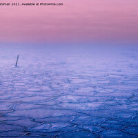 Buy canvas prints of Pink Haze over Frozen Sea  by Taina Sohlman