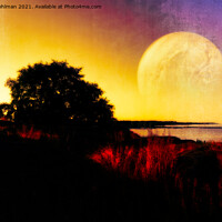 Buy canvas prints of Fantasy Landscape with Planet Digital Art by Taina Sohlman