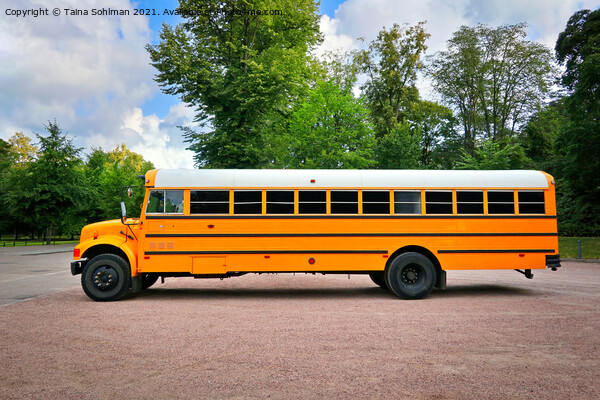 American Yellow School Bus Picture Board by Taina Sohlman