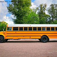 Buy canvas prints of American Yellow School Bus by Taina Sohlman