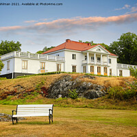 Buy canvas prints of Söderlångvik Manor, Finland, in Golden Hour Light by Taina Sohlman