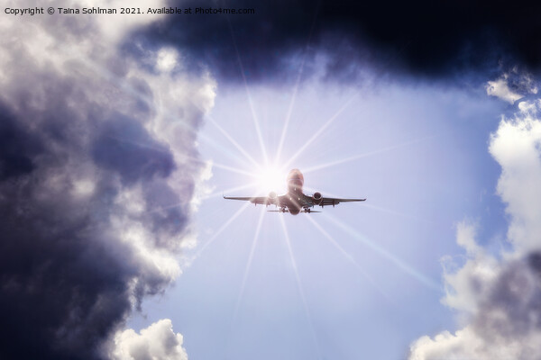 Plane, Sun and Stormy Sky Picture Board by Taina Sohlman