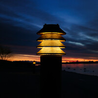 Buy canvas prints of Lamplight in the Morning by Seaside Walkway by Taina Sohlman