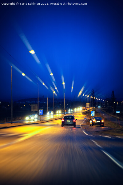Evening Traffic Picture Board by Taina Sohlman
