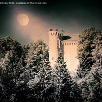 Buy canvas prints of Hirvilinna Castle in Moonlight by Taina Sohlman