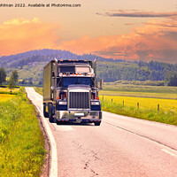 Buy canvas prints of Golden Hour Trucking HDR by Taina Sohlman